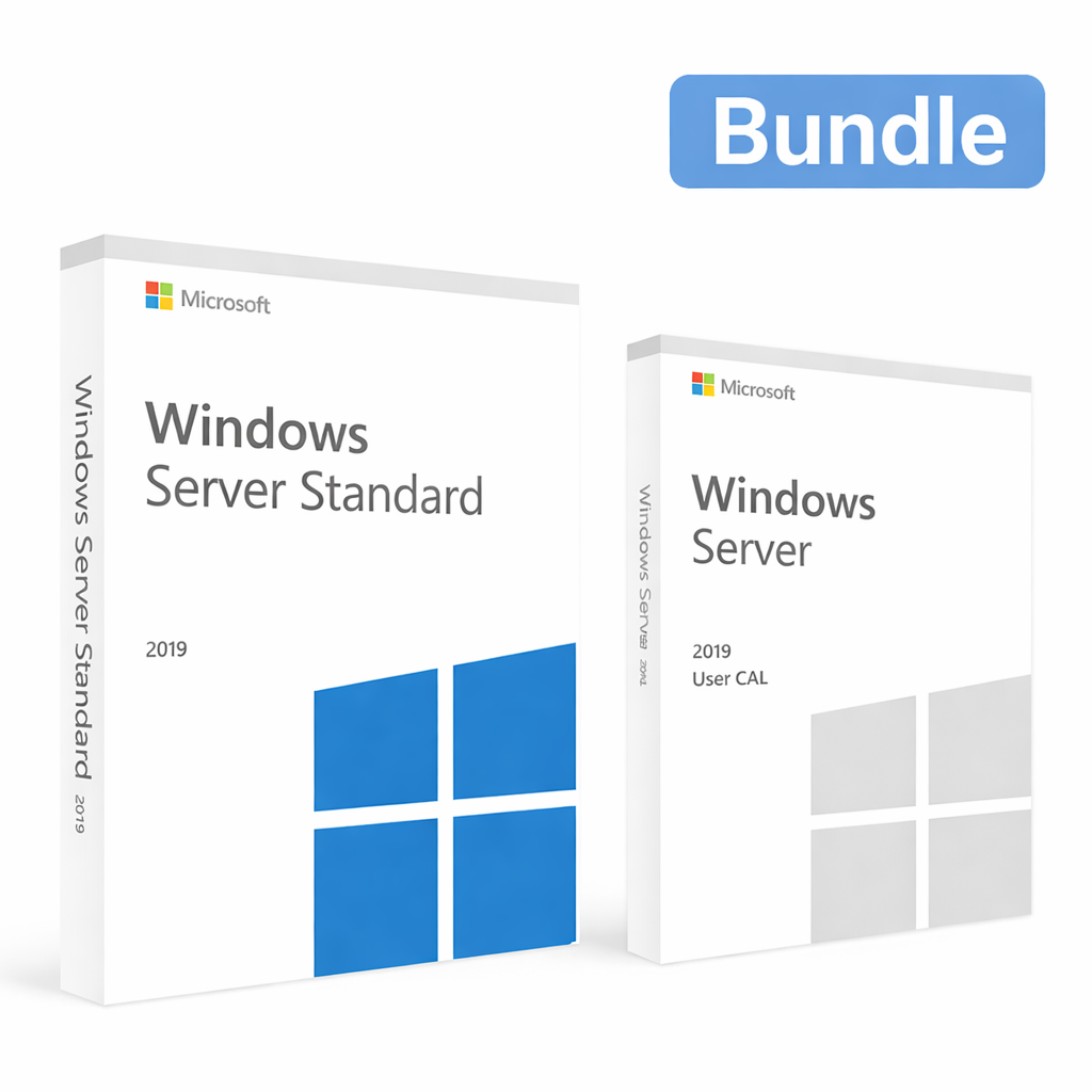 Microsoft Windows Server 2019 Standard (16 Core) + 10er Pack User CALs Bundle