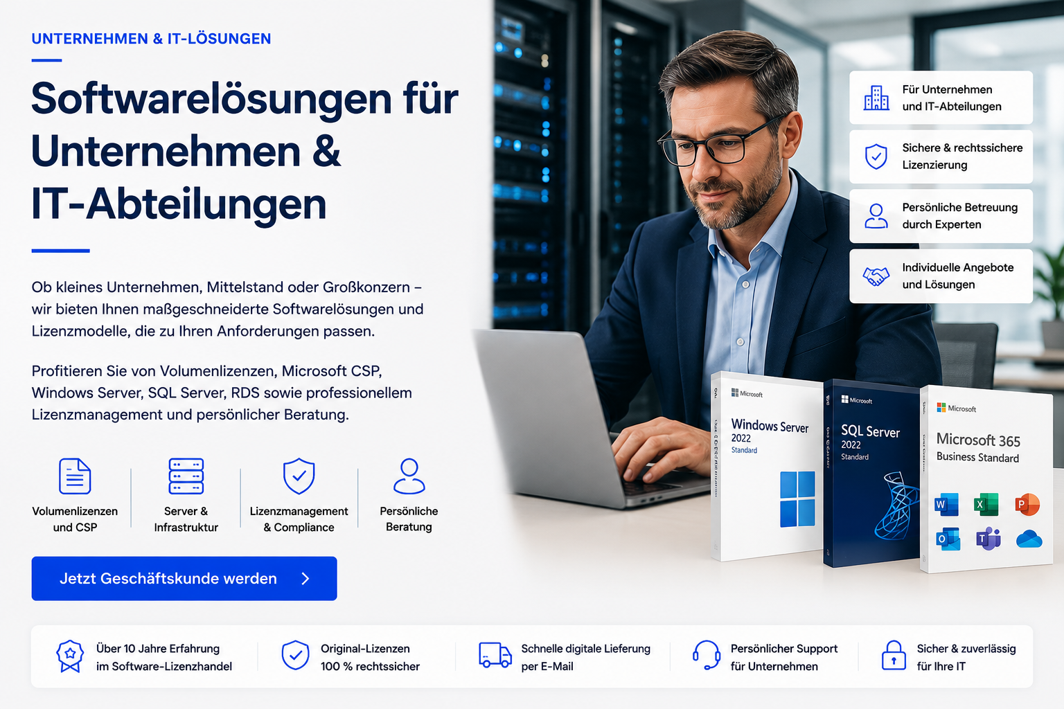 Softwarelösungen für Unternehmen und IT-Abteilungen