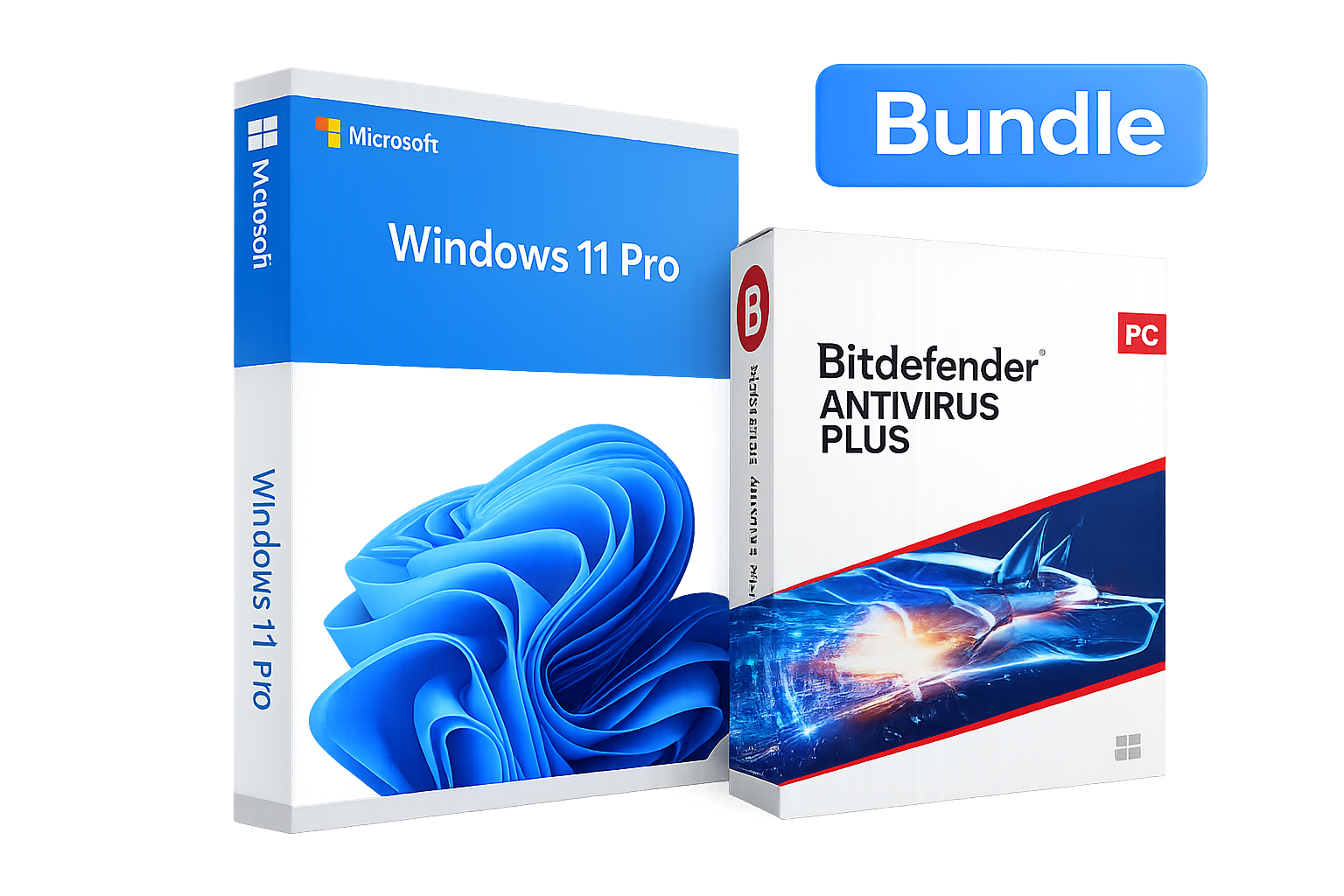 Microsoft Windows 11 Pro & Bitdefender Antivirus Plus 2026 – High-Performance Bundle