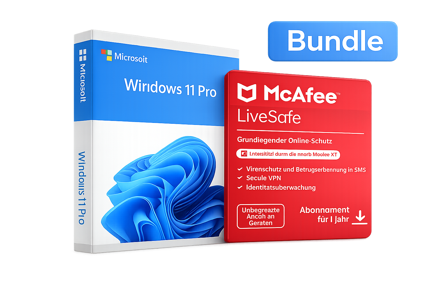 Microsoft Windows 11 Pro & McAfee LiveSafe 2026 – System Security Bundle